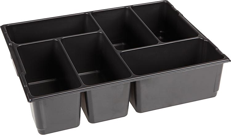 Kleinteileeinsatz 6 Mulden zu L-Boxx L136 + LS-Boxx 306, 405x315x85mm
