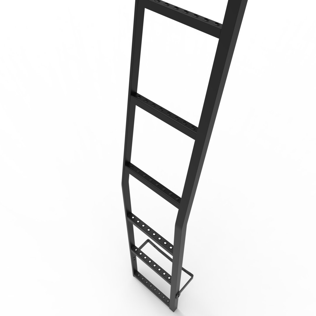 Hecktüreleiter aus rostfreiem Stahl schwarz - Crafter/TGE 17- H3 270° (Op Deur)